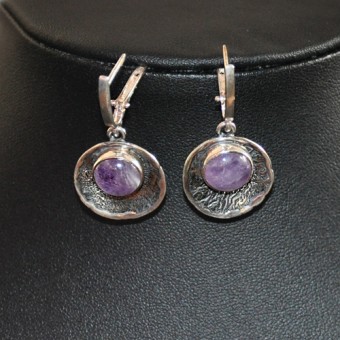 СРЕБЪРНИ ОБЕЦИ С АМЕТИСТ